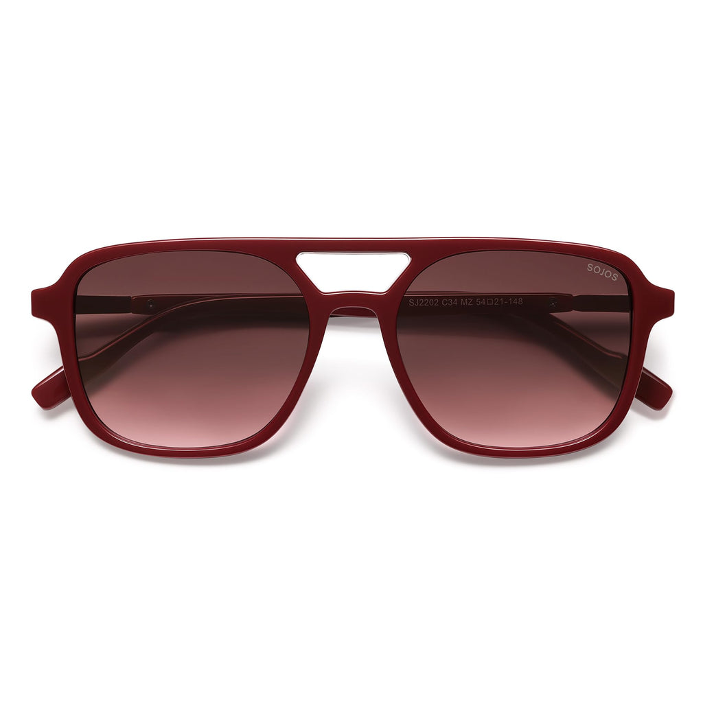 Sojos Retro Aviator Sunglasses Women Men Trendy Rectangle Shades