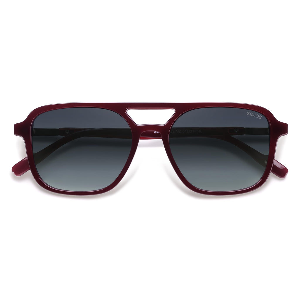 Sojos Retro Aviator Sunglasses Women Men Trendy Rectangle Shades