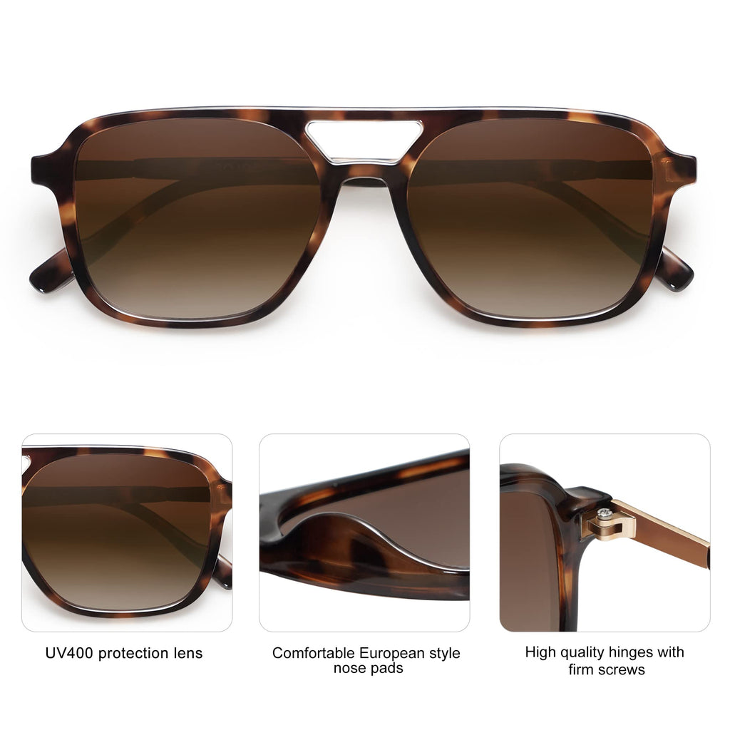 Sojos Retro Aviator Sunglasses Women Men Trendy Rectangle Shades