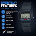 Casio F91W Series | Digital Watch | Water Resistant | LED Light