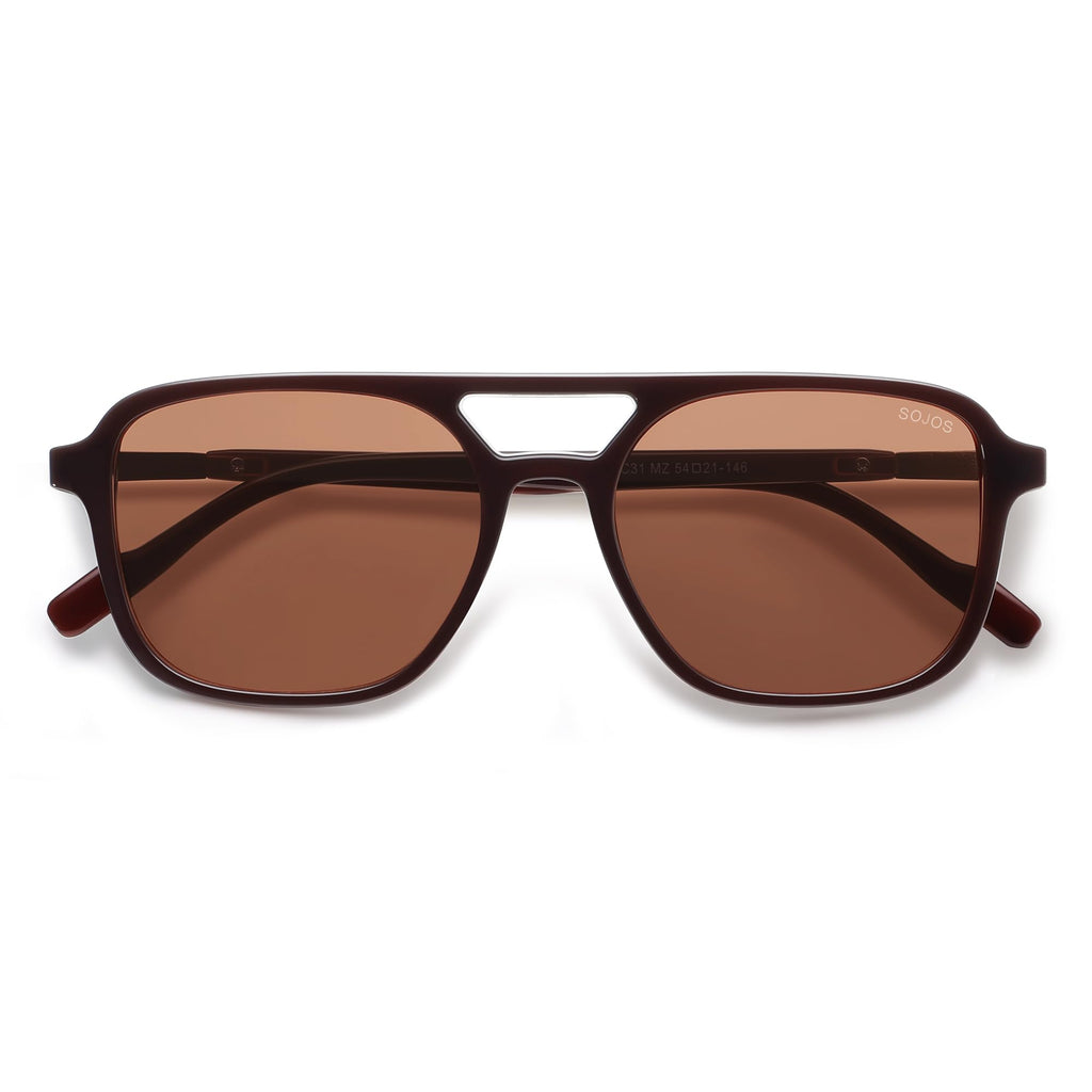 Sojos Retro Aviator Sunglasses Women Men Trendy Rectangle Shades