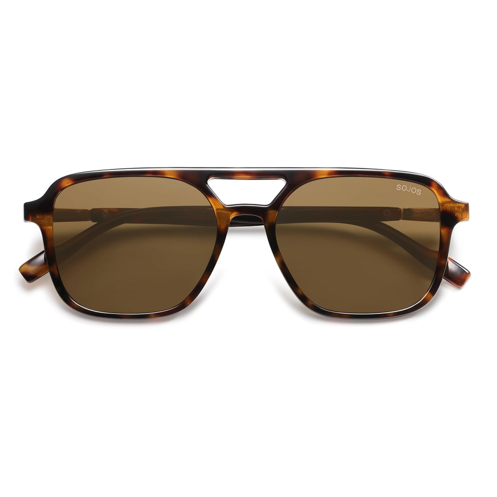 Sojos Retro Aviator Sunglasses Women Men Trendy Rectangle Shades