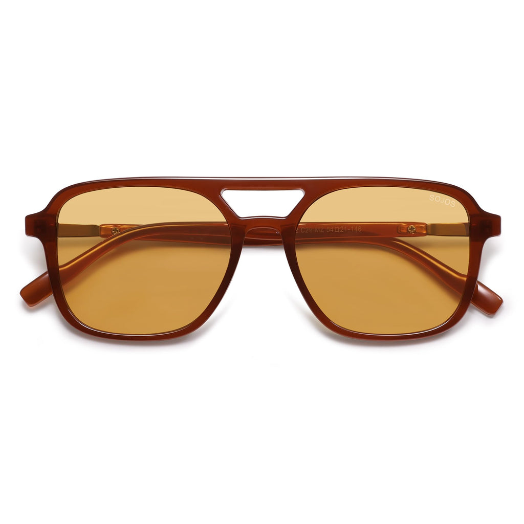 Sojos Retro Aviator Sunglasses Women Men Trendy Rectangle Shades