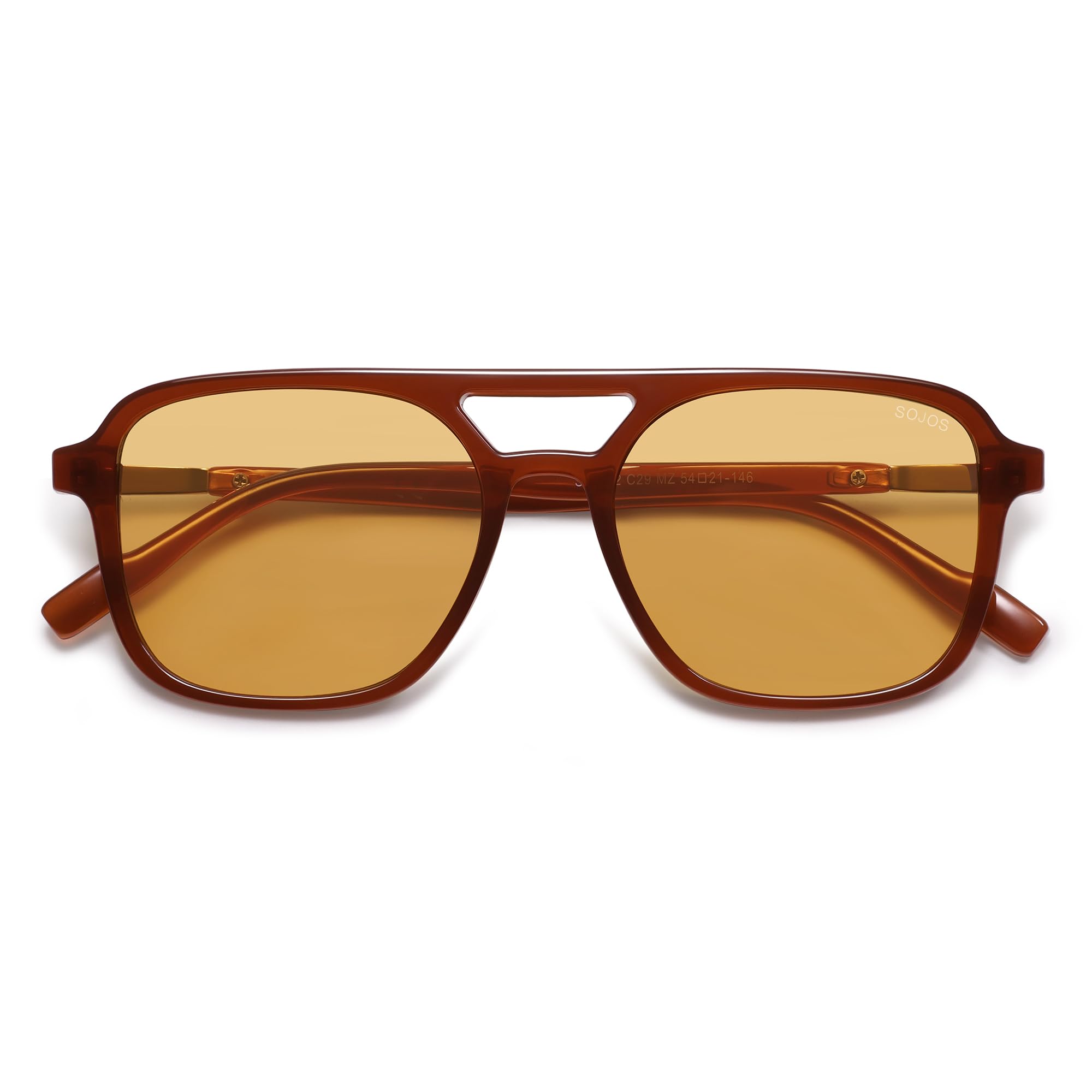 Sojos Retro Aviator Sunglasses Women Men Trendy Rectangle Shades