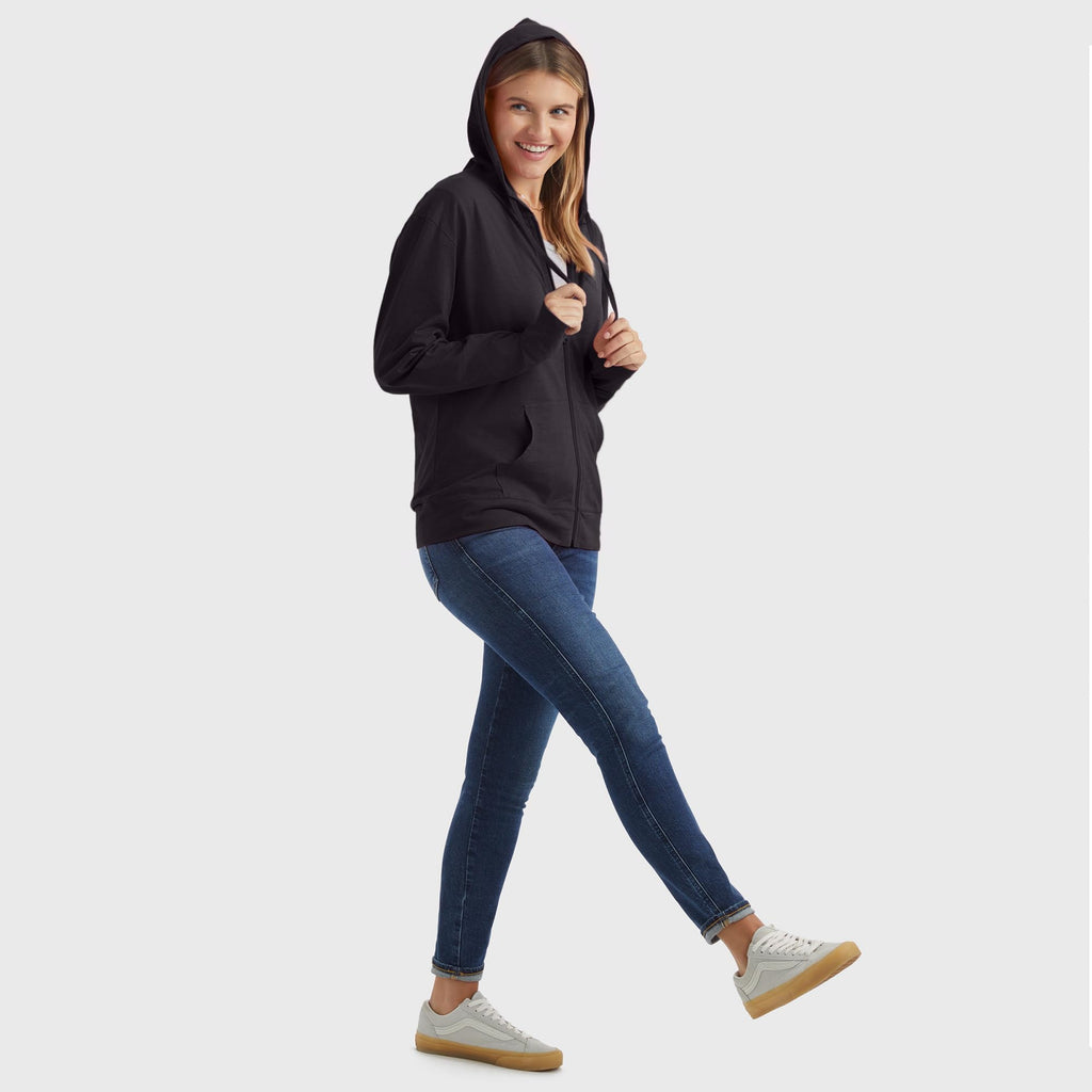 Hanes Women's Lightweight Full Zip Hoodie