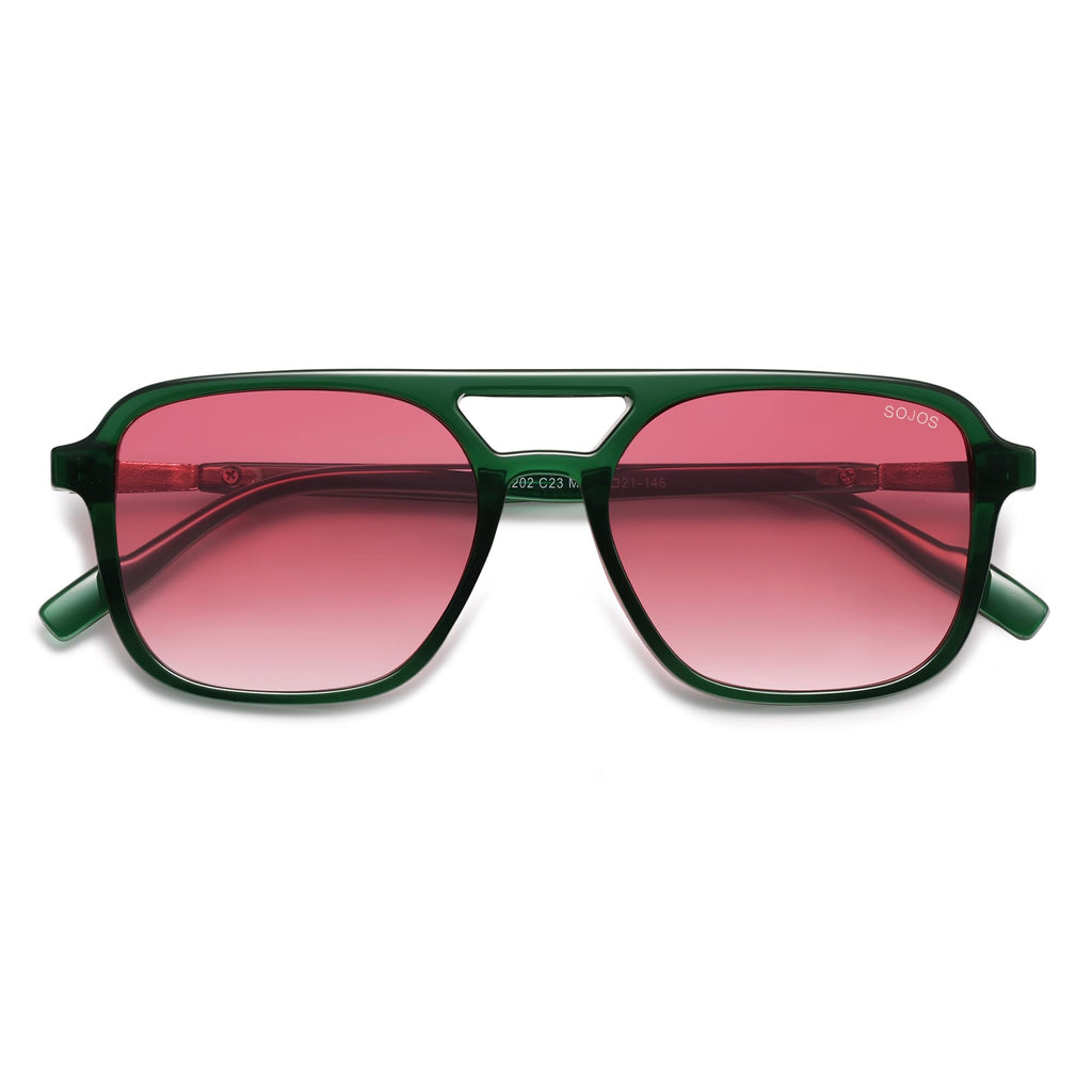 Sojos Retro Aviator Sunglasses Women Men Trendy Rectangle Shades