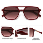 Sojos Retro Aviator Sunglasses Women Men Trendy Rectangle Shades