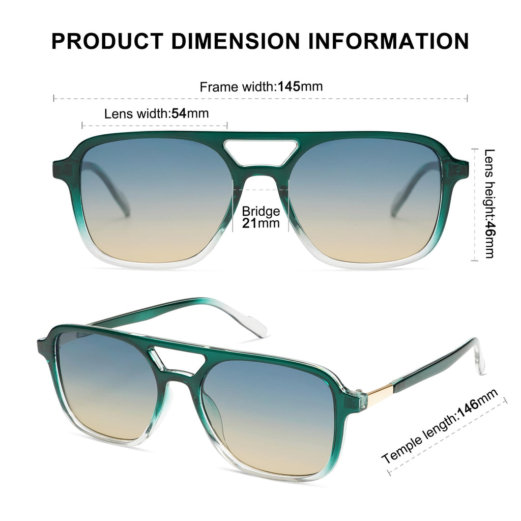 Sojos Retro Aviator Sunglasses Women Men Trendy Rectangle Shades
