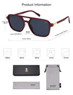 Sojos Retro Aviator Sunglasses Women Men Trendy Rectangle Shades