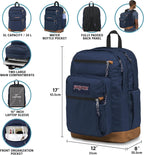 JanSport Cool Backpack, with 15-inch Laptop Sleeve - Large Computer Bag Rucksack with 2 Compartments, Ergonomic Straps