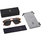 Sojos Retro Aviator Sunglasses Women Men Trendy Rectangle Shades