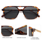 Sojos Retro Aviator Sunglasses Women Men Trendy Rectangle Shades