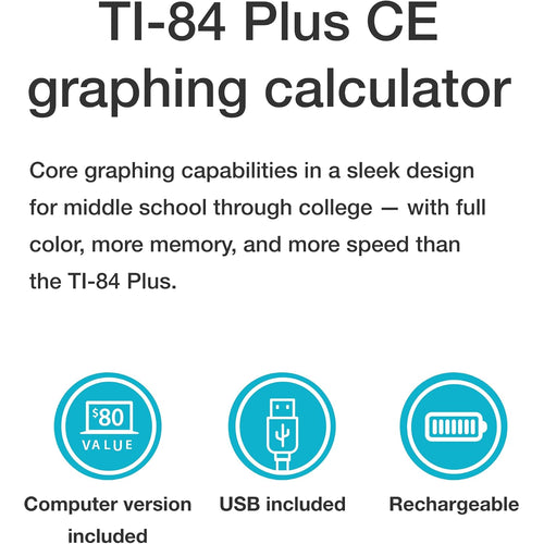 Texas Instruments Ti-84 Plus CE Graphing Calculator