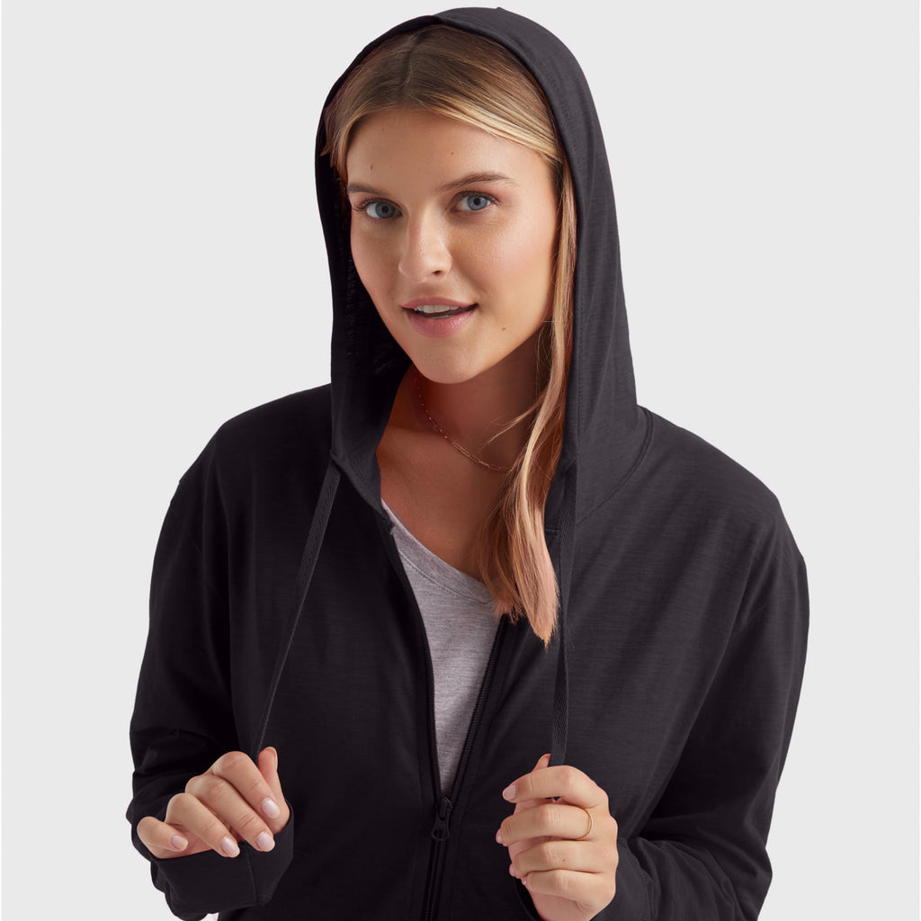 Hanes Women's Lightweight Full Zip Hoodie