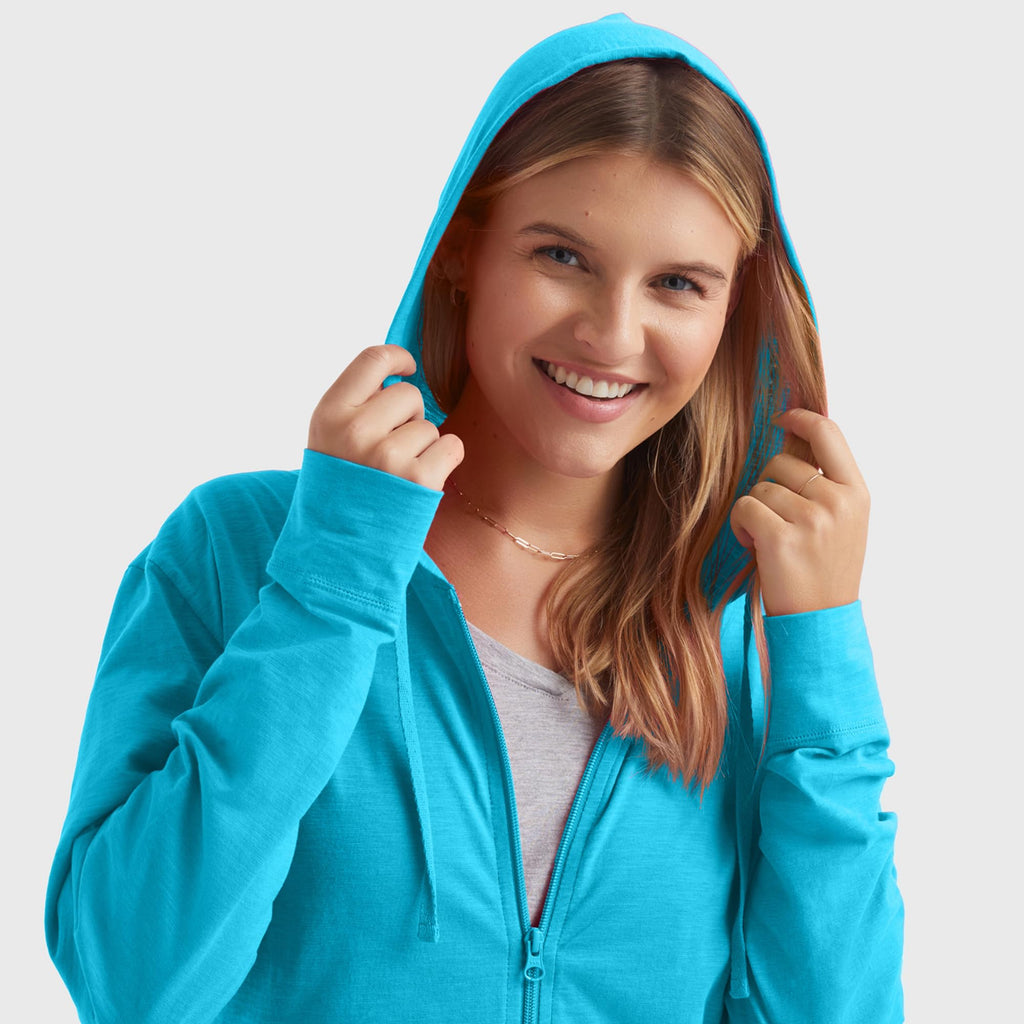 Hanes Women's Lightweight Full Zip Hoodie