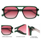 Sojos Retro Aviator Sunglasses Women Men Trendy Rectangle Shades