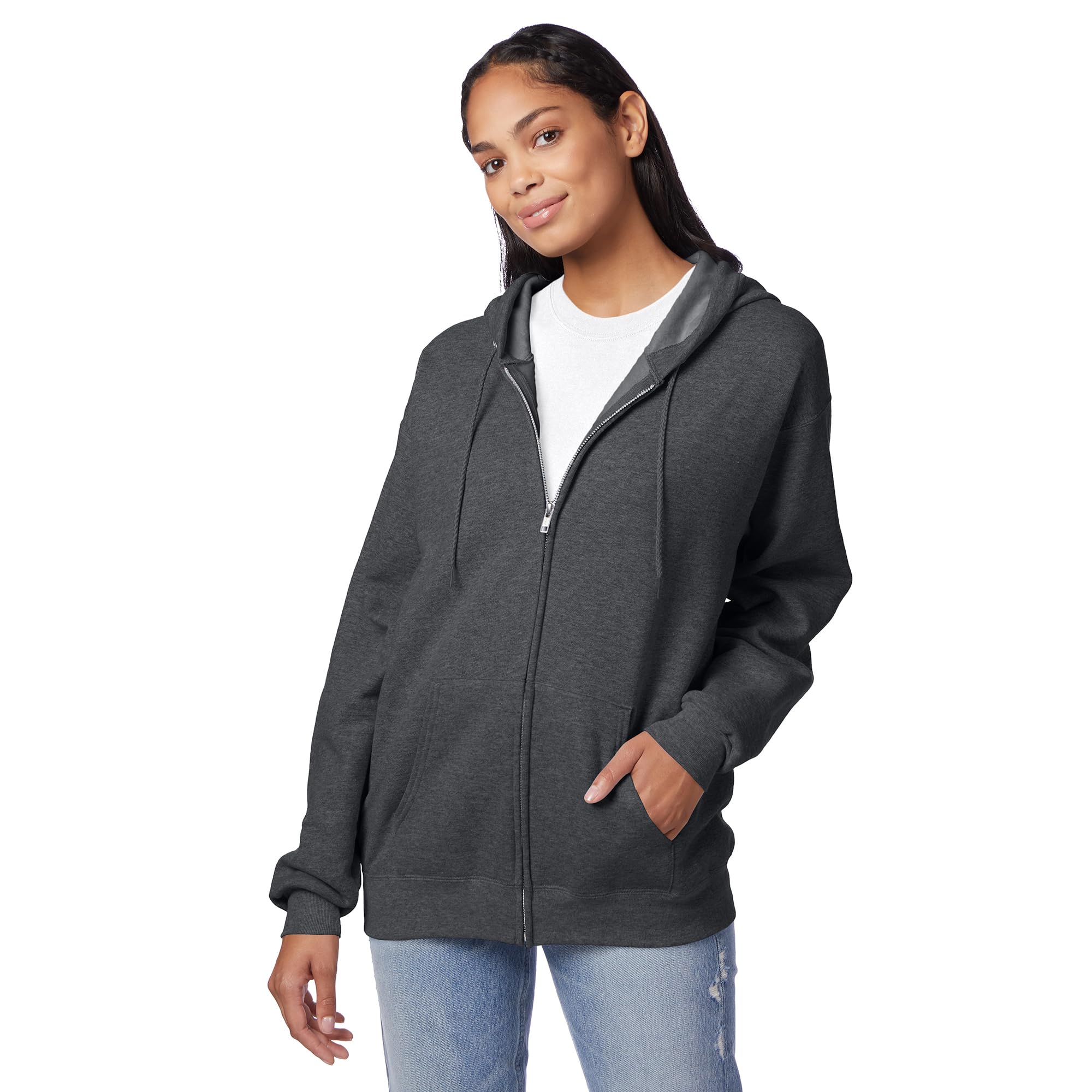 Hanes Men's EcoSmart Fleece Full-Zip Hoodie