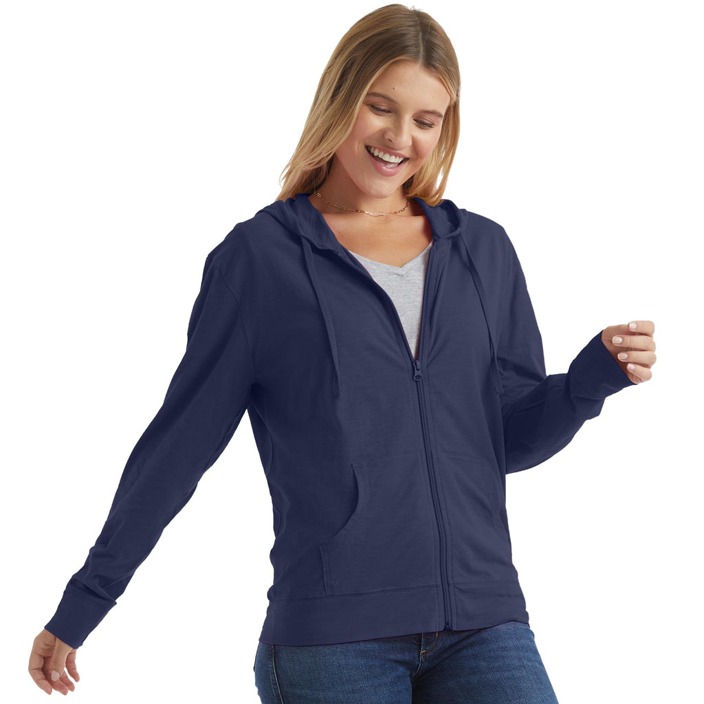 Hanes Women's Lightweight Full Zip Hoodie