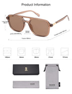 Sojos Retro Aviator Sunglasses Women Men Trendy Rectangle Shades