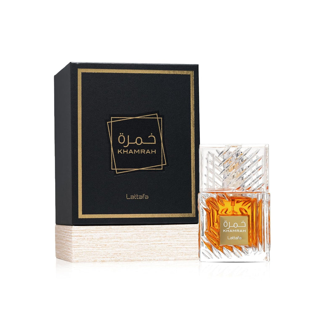 Lattafa Khamrah - Vanilla, Warm Spicy, Amber, Cinnamon - Eau de Parfum Long-Lasting Fragrance for Unisex, 3.40 Ounce