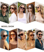 Sojos Retro Aviator Sunglasses Women Men Trendy Rectangle Shades
