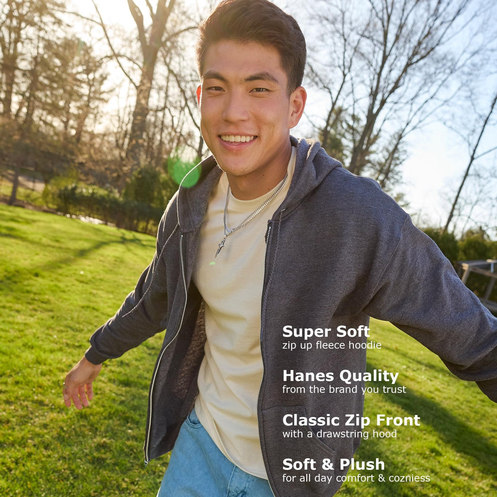 Hanes Men's EcoSmart Fleece Full-Zip Hoodie
